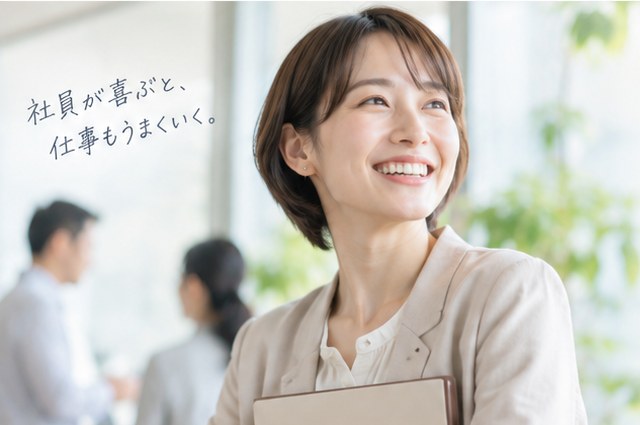 「社員が喜ぶと、仕事もうまくいく。」と話す人事・総務の方